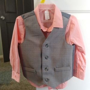 Boys dress shirt and vest